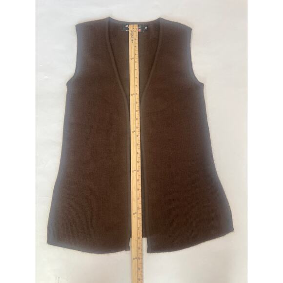 ALPACA IN STYLE WOMENS SWEATER VEST OPEN NO BUTTON OR ZIPPER BROWN SIZE SMALL - Picture 6 of 7